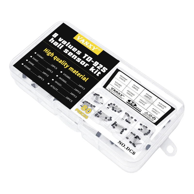 8 values kit SS40AF SS41F SS49E 40AF 41F 49E OH41F Hall sensor SS40 SS41 SS49 A3144E 3144E U18 US1881 AH3503 OH137 ATS177 TO-92