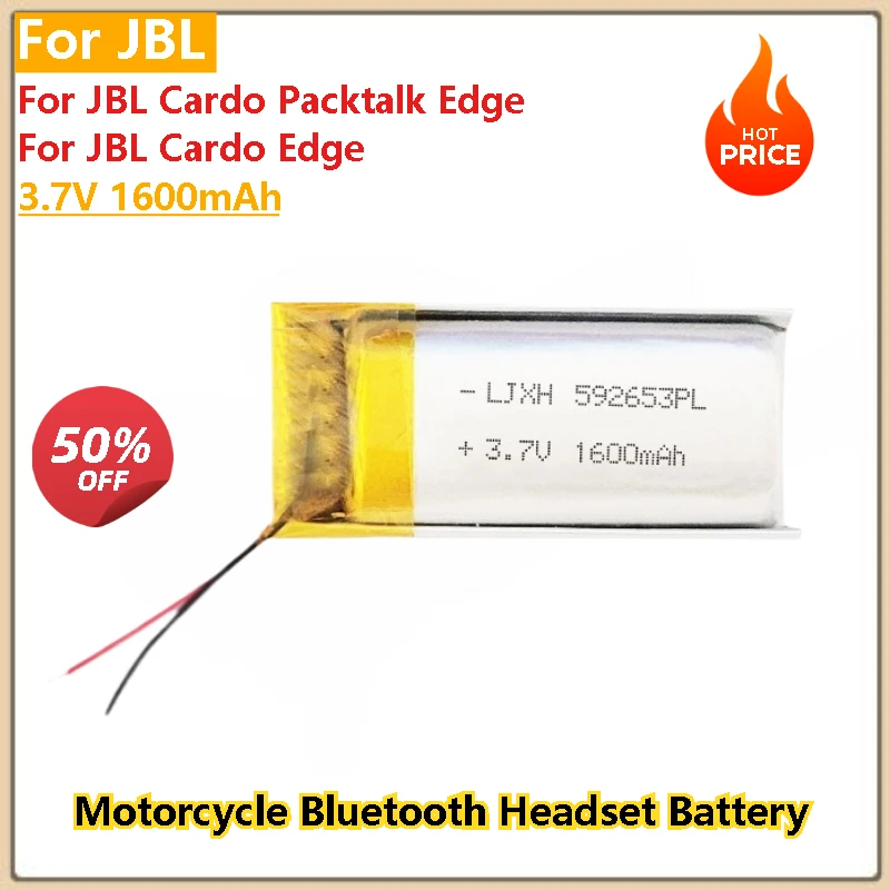 

1600mAh Battery For JBL Cardo Packtalk Edge / JBL Cardo Edge Earphone Motorcycle Bluetooth Headset Brand New High Quality