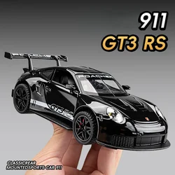 Diecast Miniature Voiture 1/32 Scale 911 GT3RS Sport Car Model Toy Vehicle Children Boy Birthday Gift Home Decor Car Toy