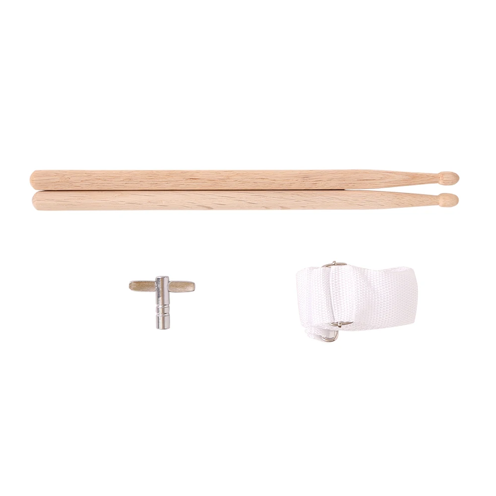 طقم طبلة خشبية مقاس 10 × 6 بوصات لون خشبي