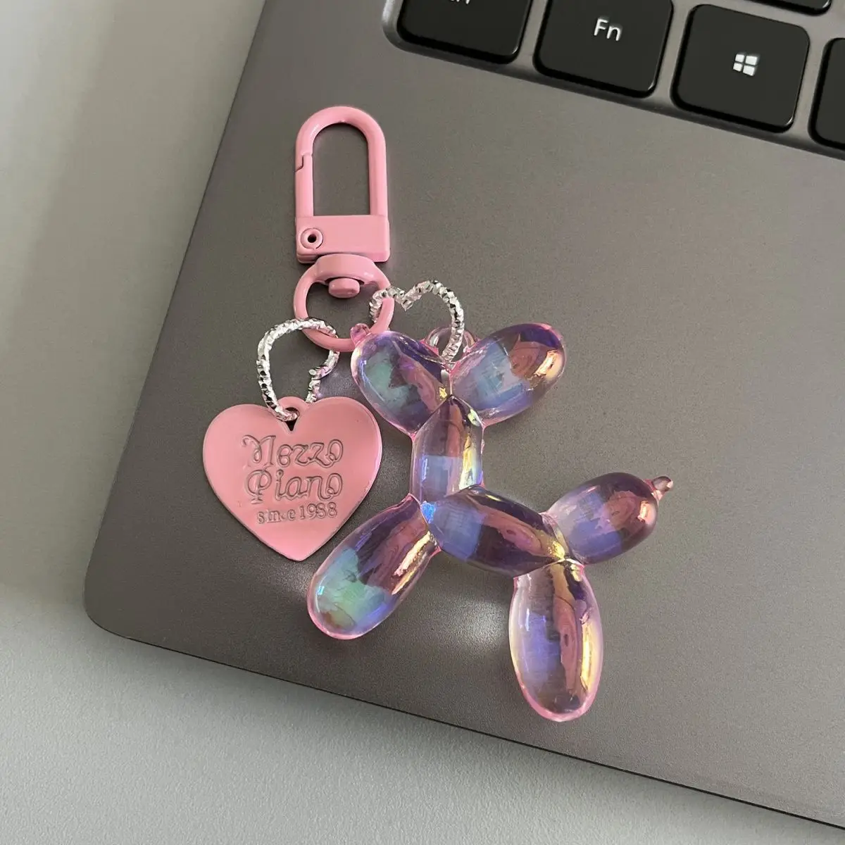 Candy Color Sweet Resin Balloon Dog Keychain, Fun Accessory