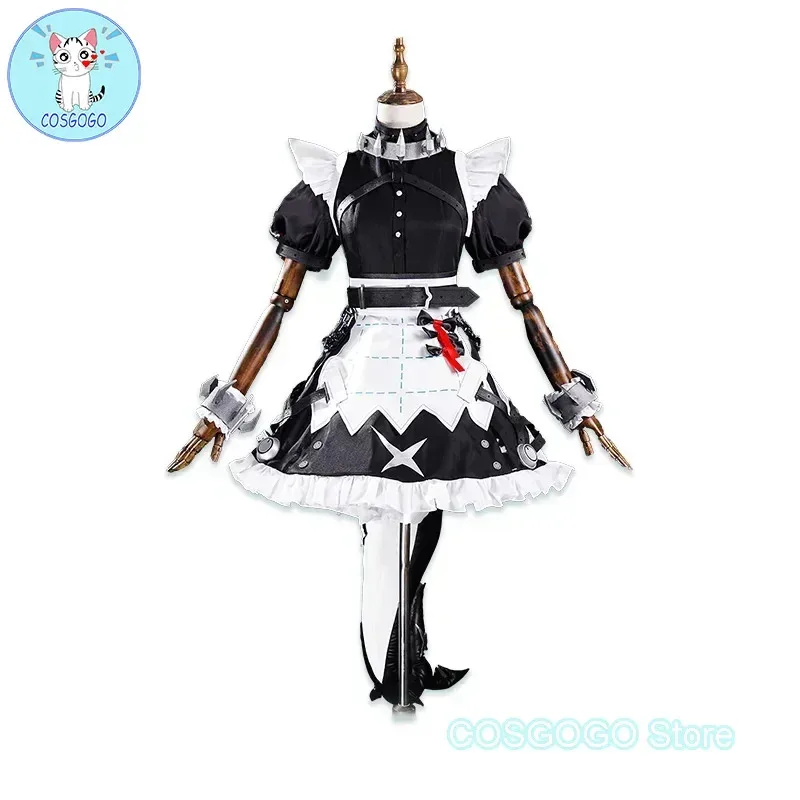 Game Zenless Zone Zero Ellen Joe Victoria Home Economics Maid Attire Cosplay Costume Halloween Outfits Women Anime Clothing Tail