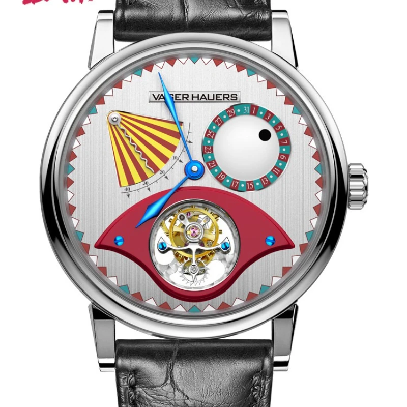 Reloj Mecánico para Hombre China Vijay Howz, Modelo Red Fu Clown, con Tourbillon, Resistente al Agua