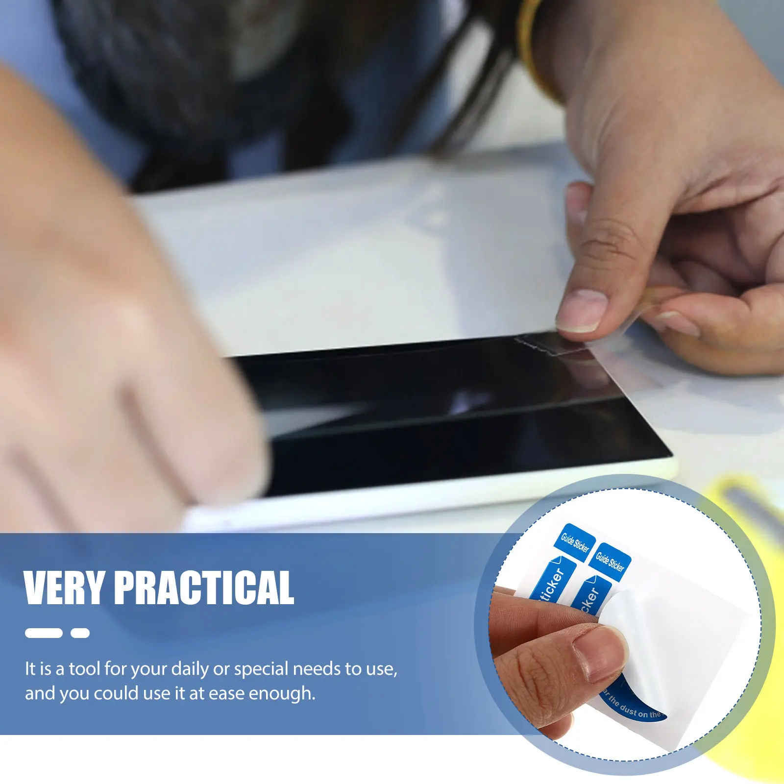 

200Pcs Dedust Sticker for Phone High Grade Screen Cleaning Supplies Remove Fingerprints Oil Stains Dirt from LCD Camera Lens