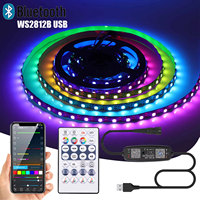 5V Ws2812B Rgbic Led Strip Lights Addressable Smart Rgb Light Led Tape With 28Key Bluetooth App Music Controller 1M 2M 3M 5M 10M