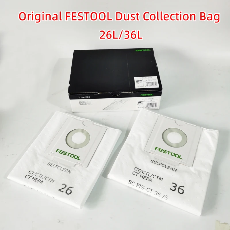 FESTOOL Vacuum Cleaner Dust Collecting Bag CT26L/36L Sander Dust Collecting Bucket Dust Vacuuming Bag Dust Shaking Non-woven Bag