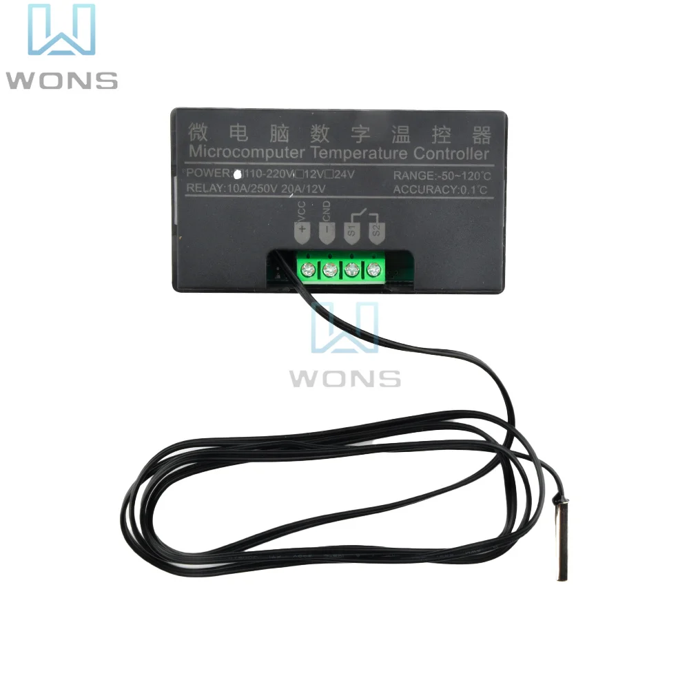 Digital Thermostat W3230 AC 110-220V Digital Temperature Control LED Display Thermostat with Heat/Cooling Control Instrument