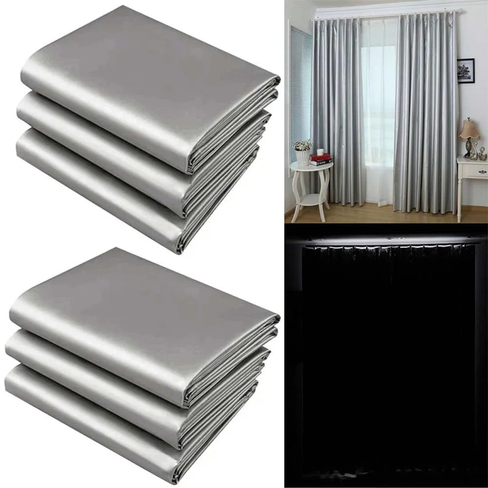 1pcs Blackout Curtains Home Office Decoration Balcony Sun Proof Heat Insulate Shading Cloth Window Curtain with Hooks