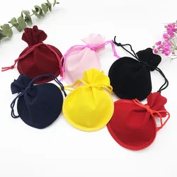 100PCS/LOT 7x8CM Velvet Black Gourd Bags Jewelry Packing Gift Christmas Free Shipping Cheap Mini Blue Purple Pink Red Yellow