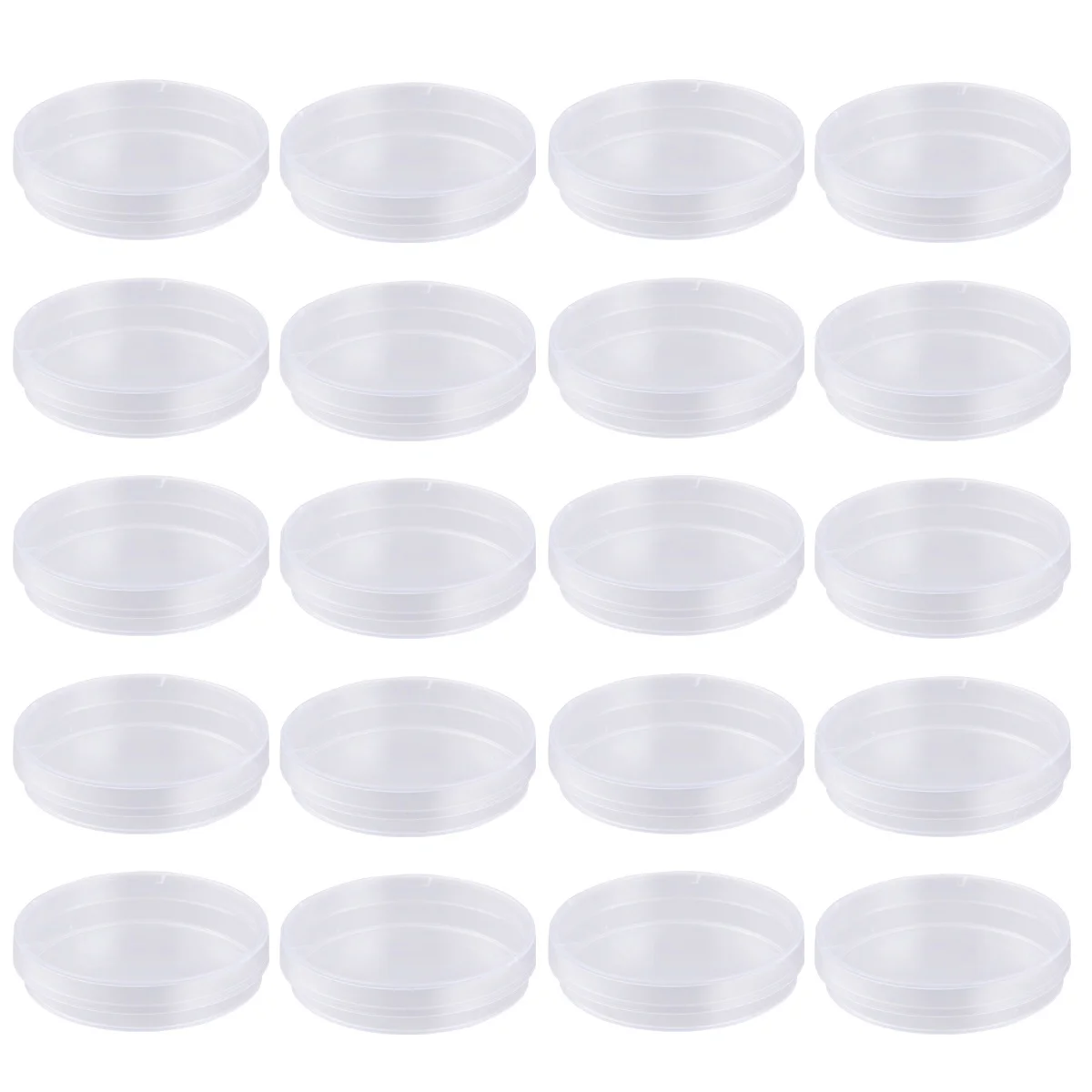 

20 PCS Plastic Petri Dish Cell Culture Dishes Supplies Medical with Lid Specimen