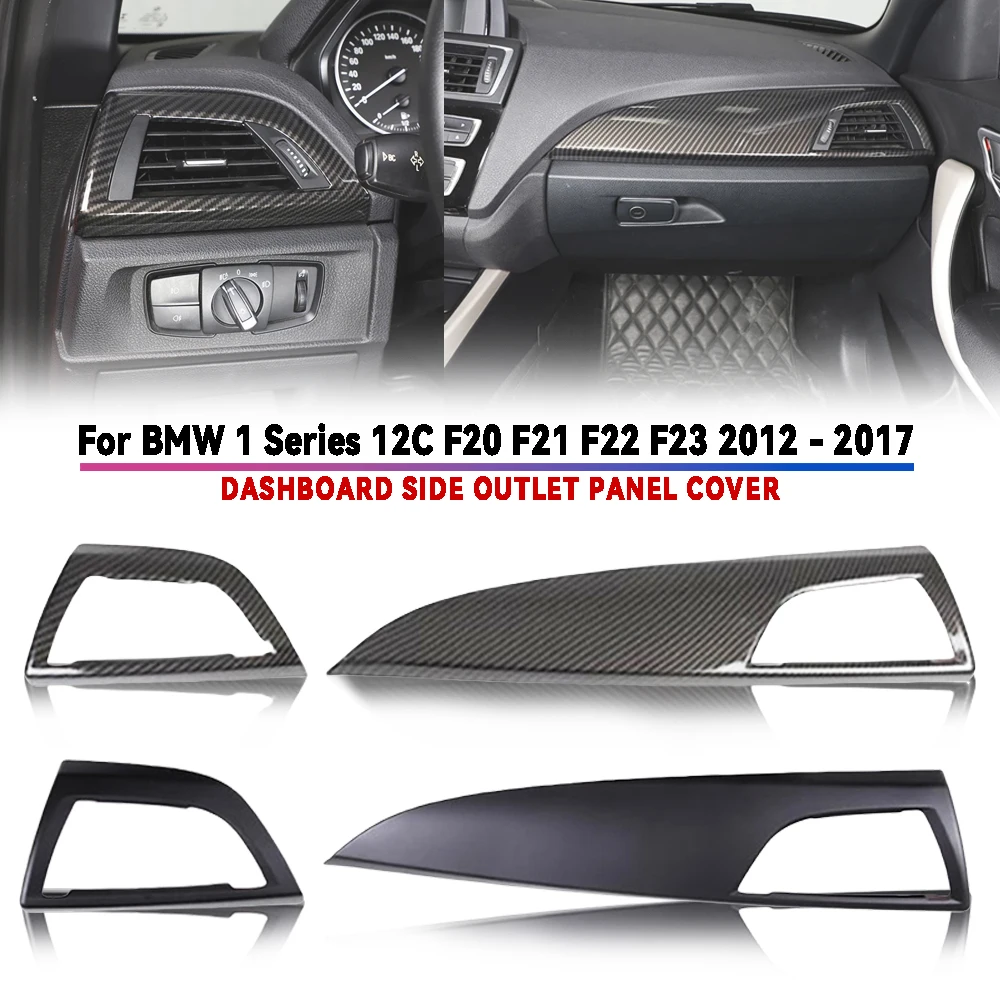 

For BMW 1 Series 12C F20 F21 F22 F23 2012 - 2017 Car Side Outlet Panel Cover Abs Black and Carbon Fiber Car Interior Decorate