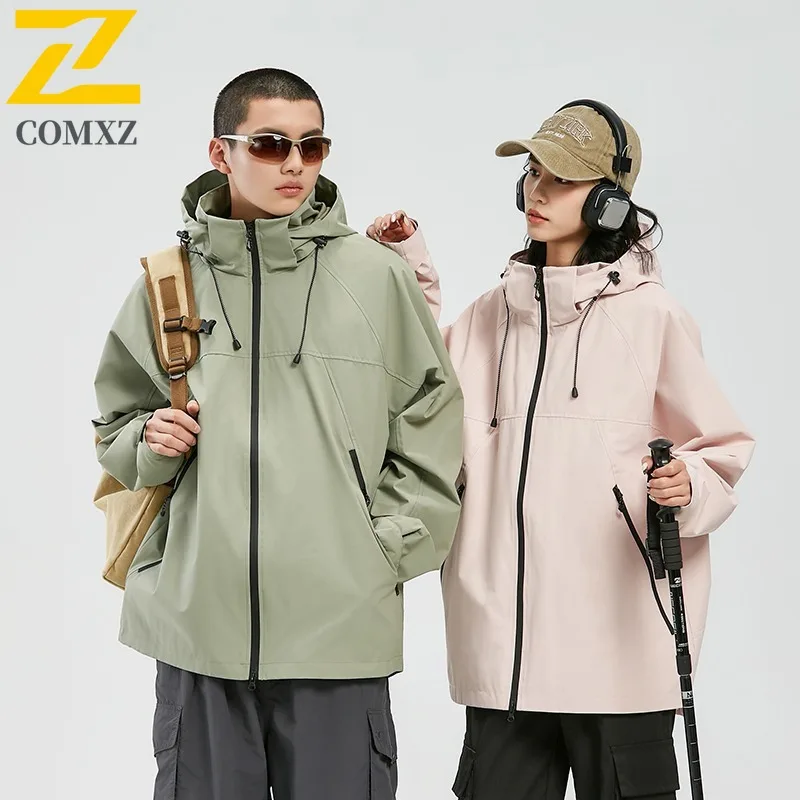 

COMXZ Unisex Jacket High Quality Hooded Outdoor Mountaineering Windproof Lightweight Coat Daily Style Comfortable Autumn Clothes