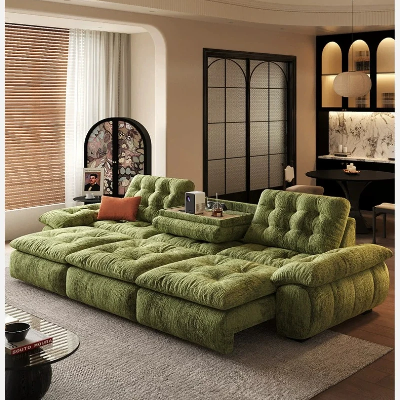 Reclining Green Living Room Sofas Designer European 2 Seater Sofa Living Room Modern Corduroy Divano Soggiorno Home Furniture