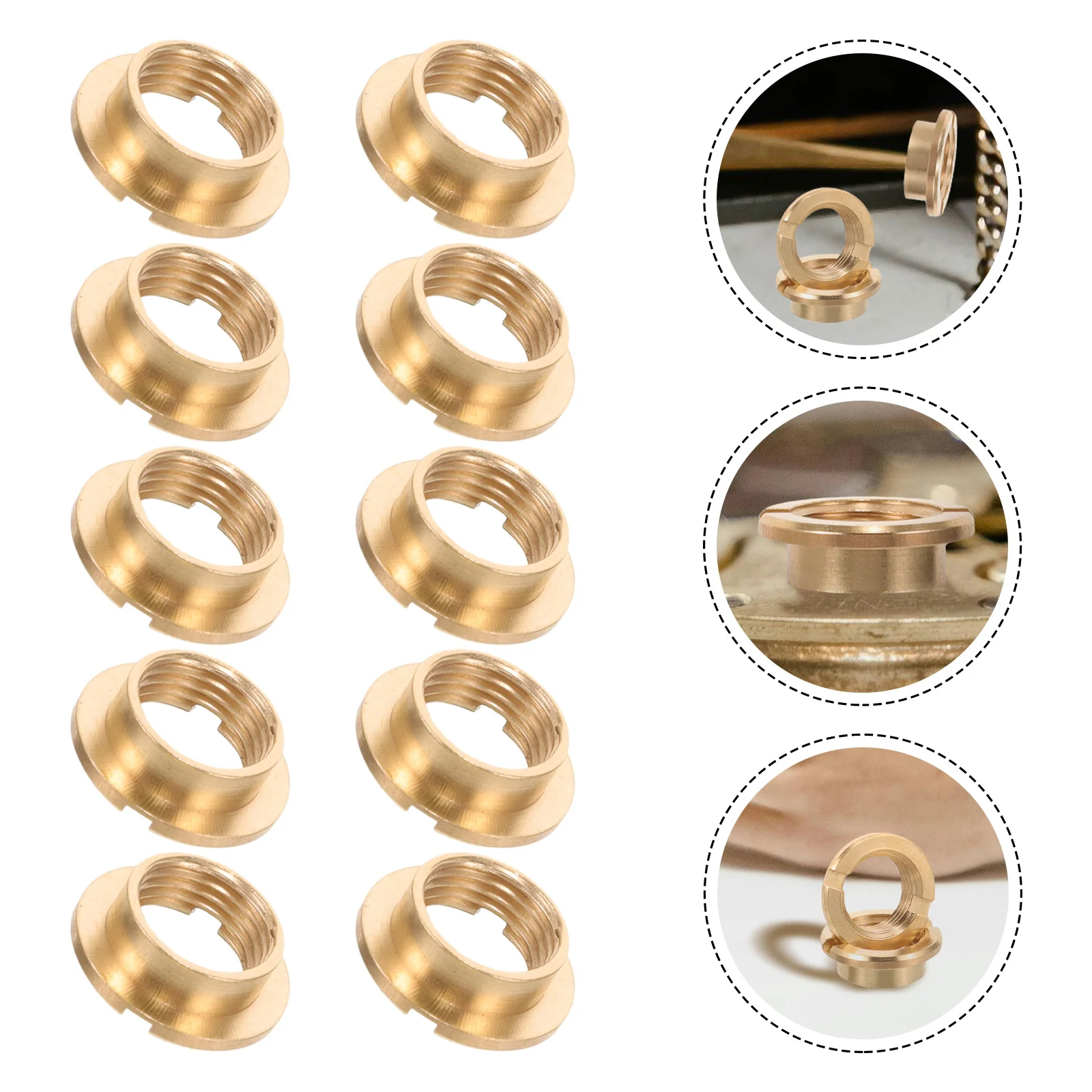 10 Pcs Quartz Clock Accessories Movement Repair Wall Accessory Nut Nuts Replaceable Silence