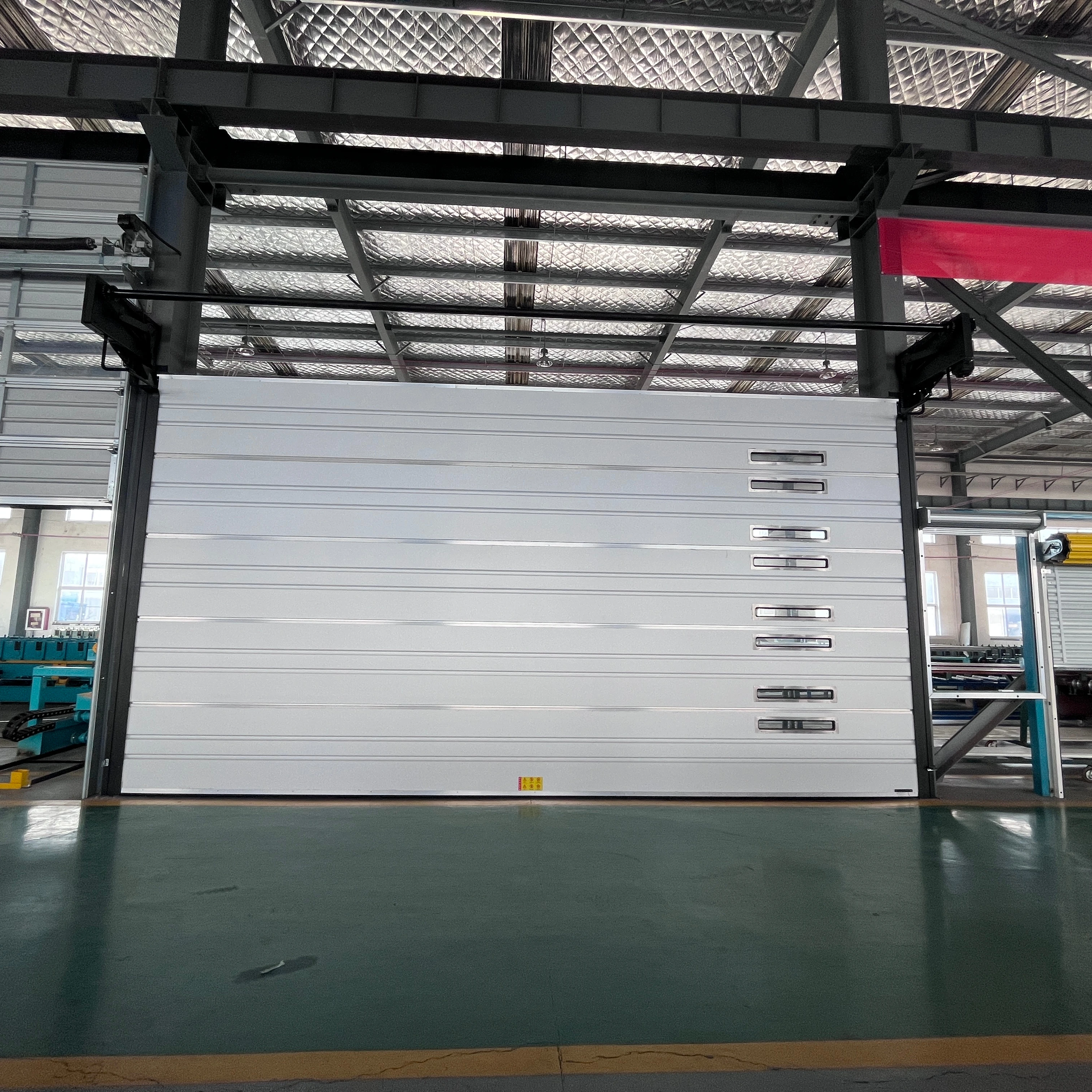 Customization Steel Frame PVC Curtain Automatic Stacking Up Airplane Garage Door