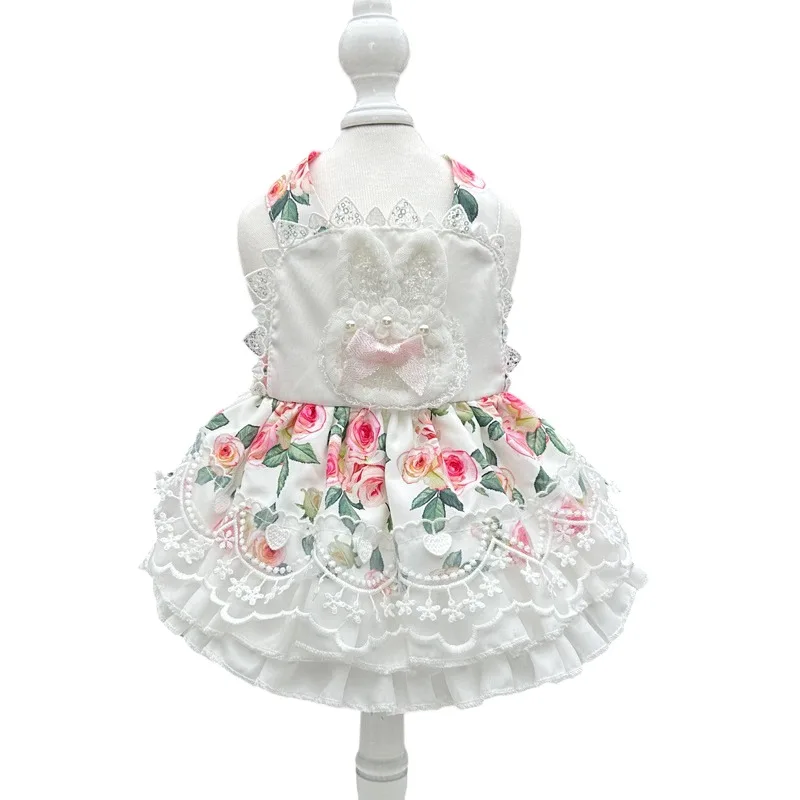 

Summer Cat Dog Clothes Dress Cute Floral Pet Apparel Chihuahua Yorkshire Terrier Pomeranian Maltese Shih Tzu Small Dog Clothing