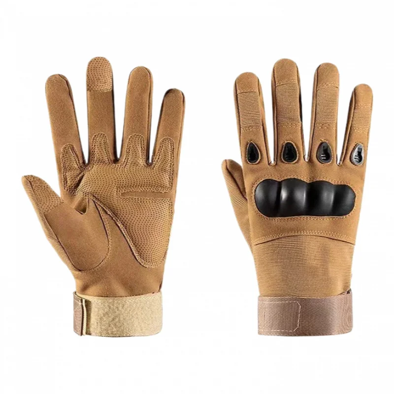 1 par de guantes militares tácticos, guantes de color para tiro con pistola de aire comprimido, guantes antideslizantes para combate de soldados, guantes para bicicleta con protección para todos los dedos