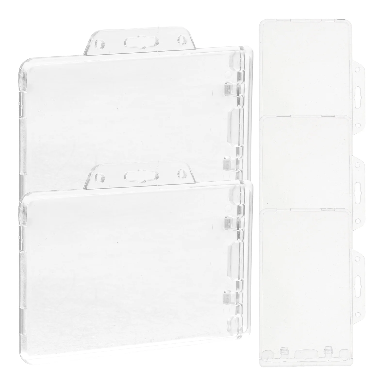 5 Pcs ID Card Holder Transparent Cards Covers Documents Anti-scratch Badge Holders Sleeve Work