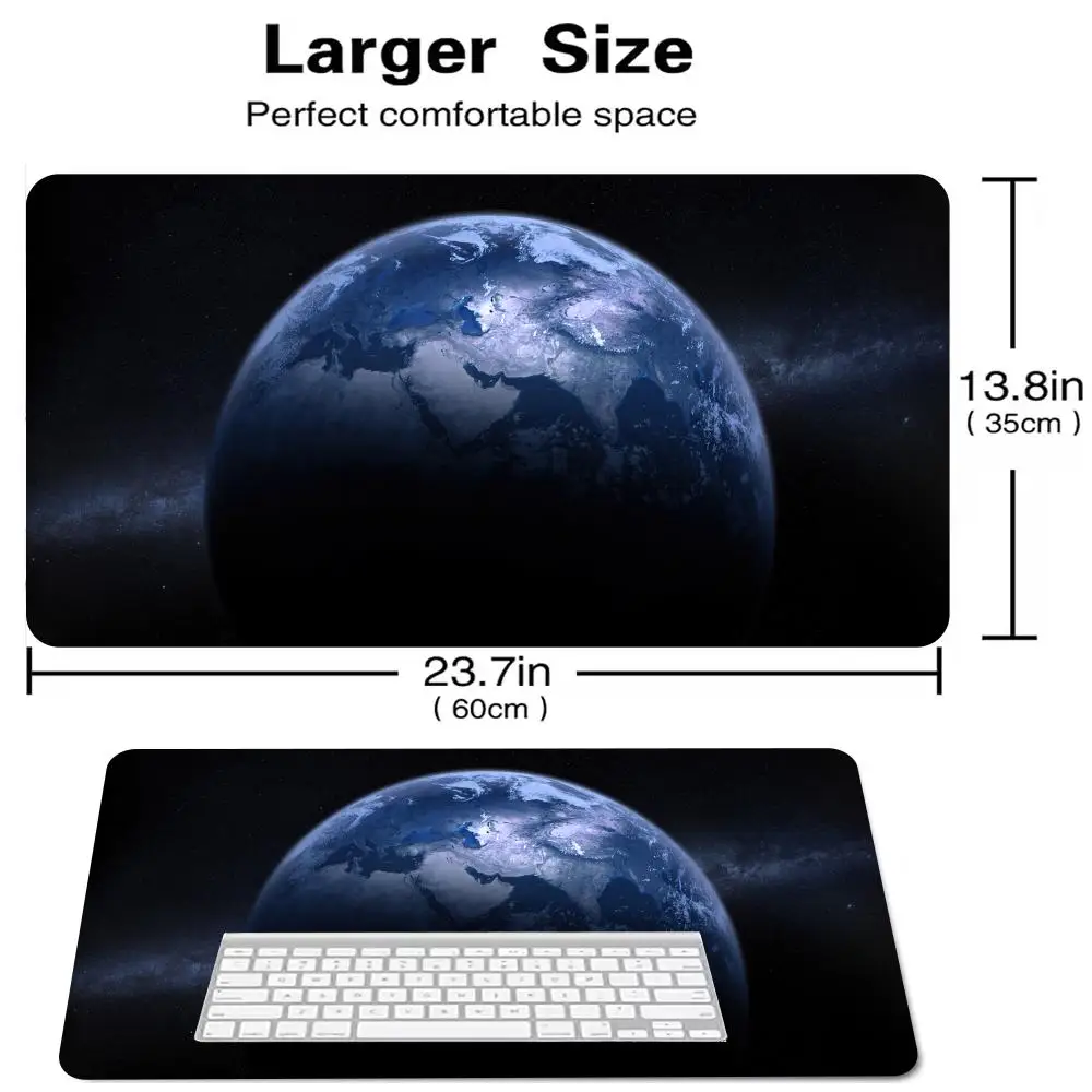 Galaxy Planetary Outer Space Mouse Pad Extra Large Computer Office Gaming Desk Mat  Non-Slip Rubber Gaming Keyboard & Mouse Pad