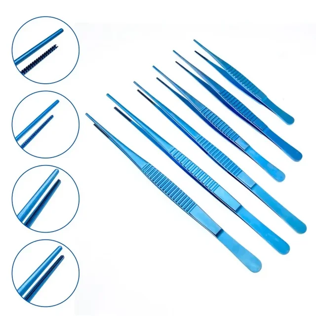 Tytanowe szczypce naczyniowe kleszcze do sekcji serca z końcówkami atraumatycznymi 16cm/20cm długie mikrochirurgiczne instrumenty chirurgiczne