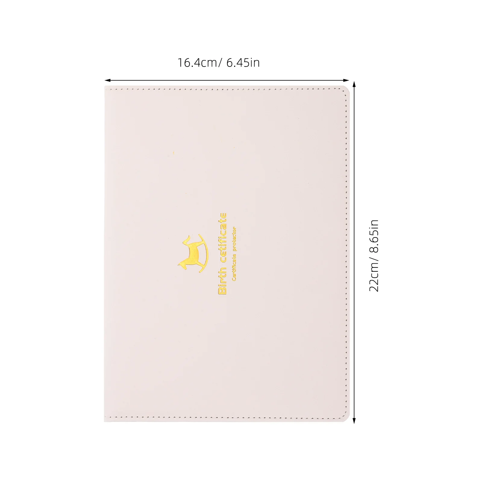 출생 증명서 홀더 화이트 회전목마 디자인 방수 PU 보호 케이스 기념품 의료 기록 보관 여행용