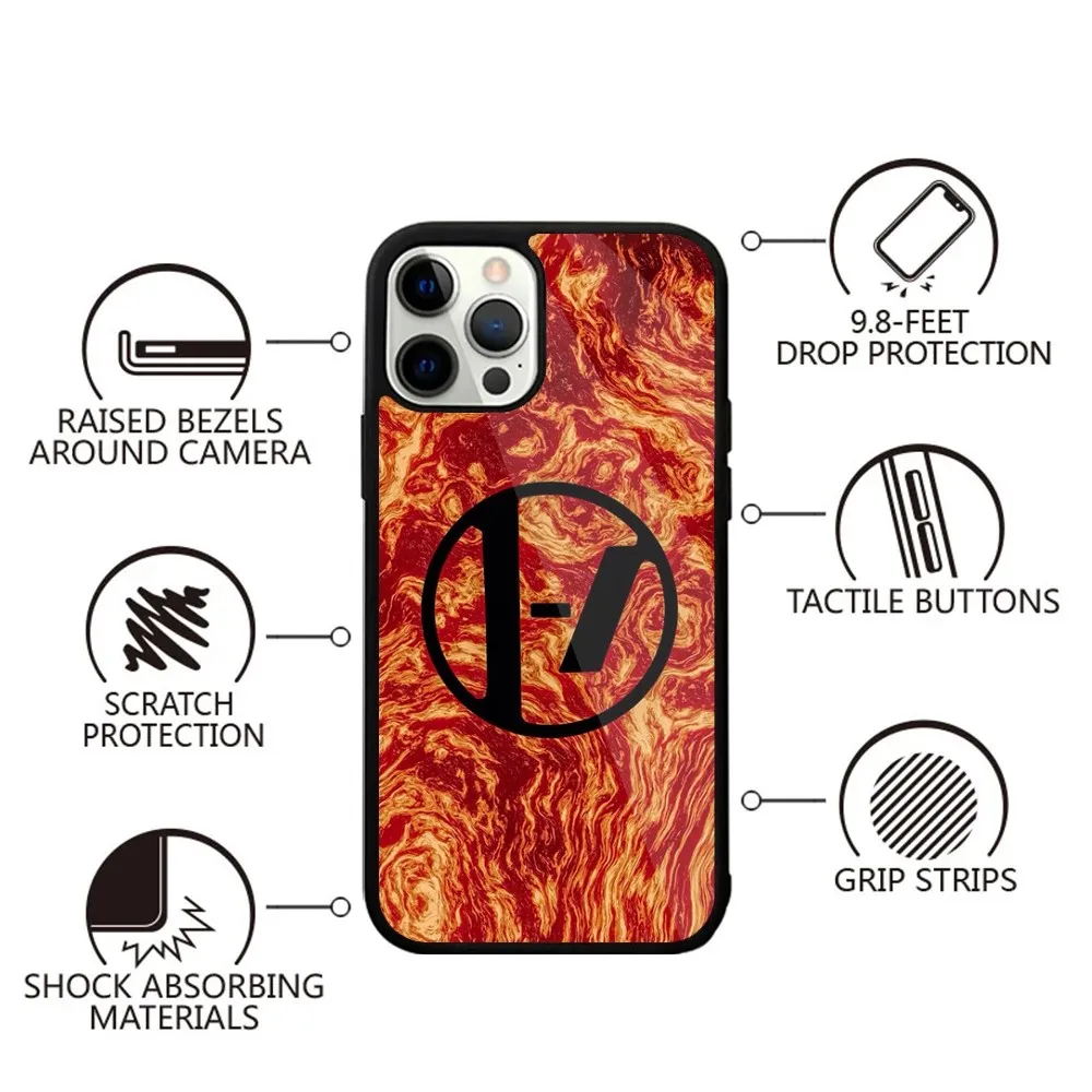 Music T-Twenty one pilots Phone Case For iPhone 15,14,13,12,11,Plus,Pro,Max Mini Magsafe Magnetic Wireless Charging