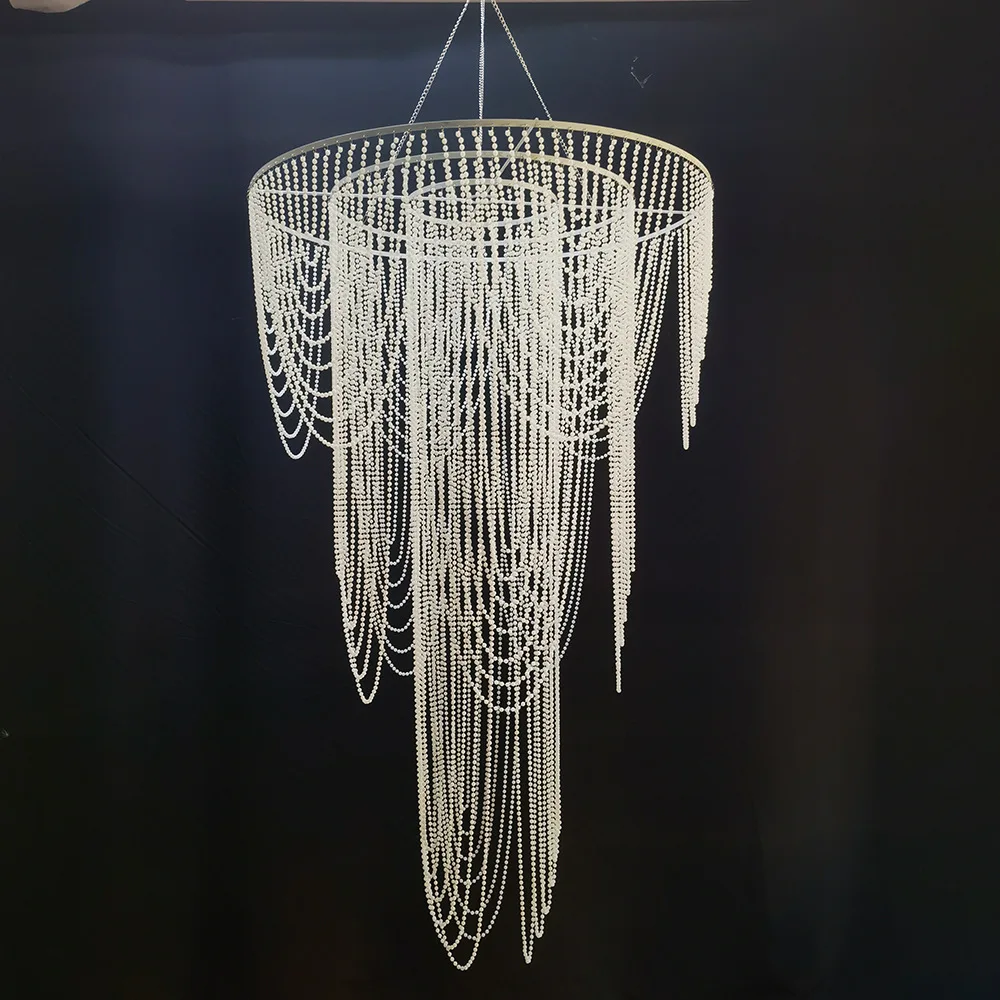 New wedding props acrylic crystal bead curtain chandelier window stage wedding venue decoration lights