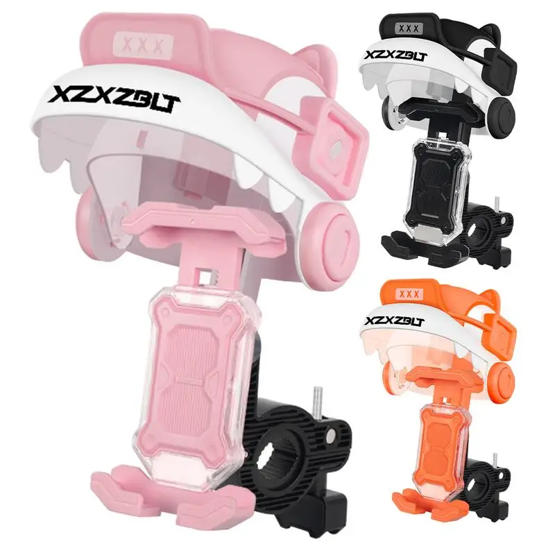 Phone Holder Cycling Phone Mount 360 Degree Rotate Adjustable Scooter Handlebar Cradle Clip With Sun Hat ForMotorcycle Handlebar