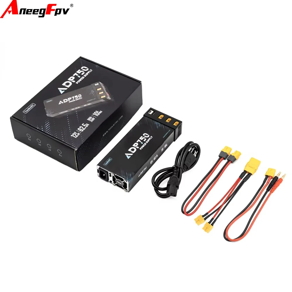 อะแดปเตอร์จ่ายไฟ ToolkitRC ADP750 750W พร้อมหัวต่อ XT60 XT90 แรงดันขาออก 12V 30A แรงดันขาเข้า 100V-240V สำหรับเครื่องชาร์จแบตเตอรี่ ToolkitRC