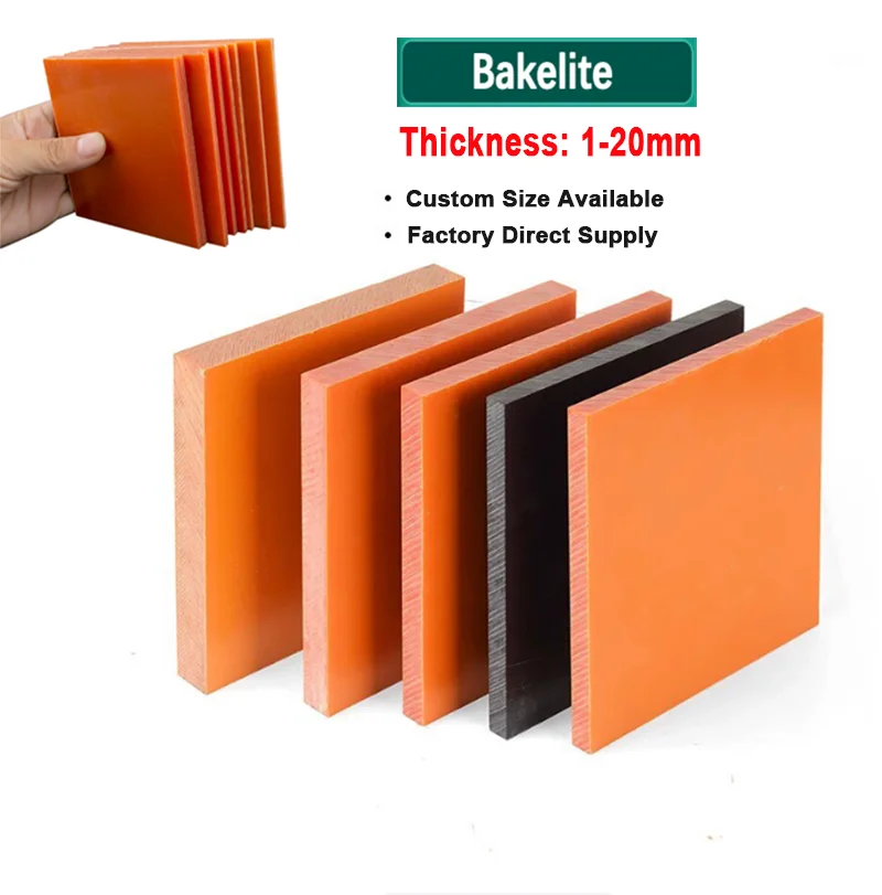 50-300mm Orange Red Bakelite Plate Insulation Phenolic Resin Board Bakelite Sheets Insulation and High Temperature Resistance