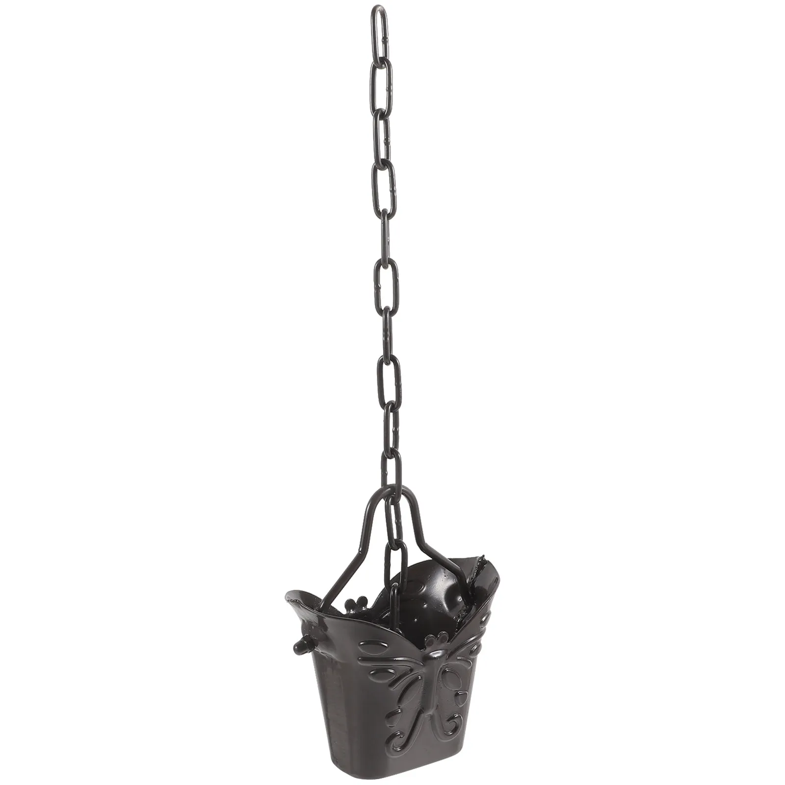 Butterfly Shape Aluminum Alloy Rain Chain Rainwater Diverter Chain Large Cup Rain Chains for Outside Courtyard
