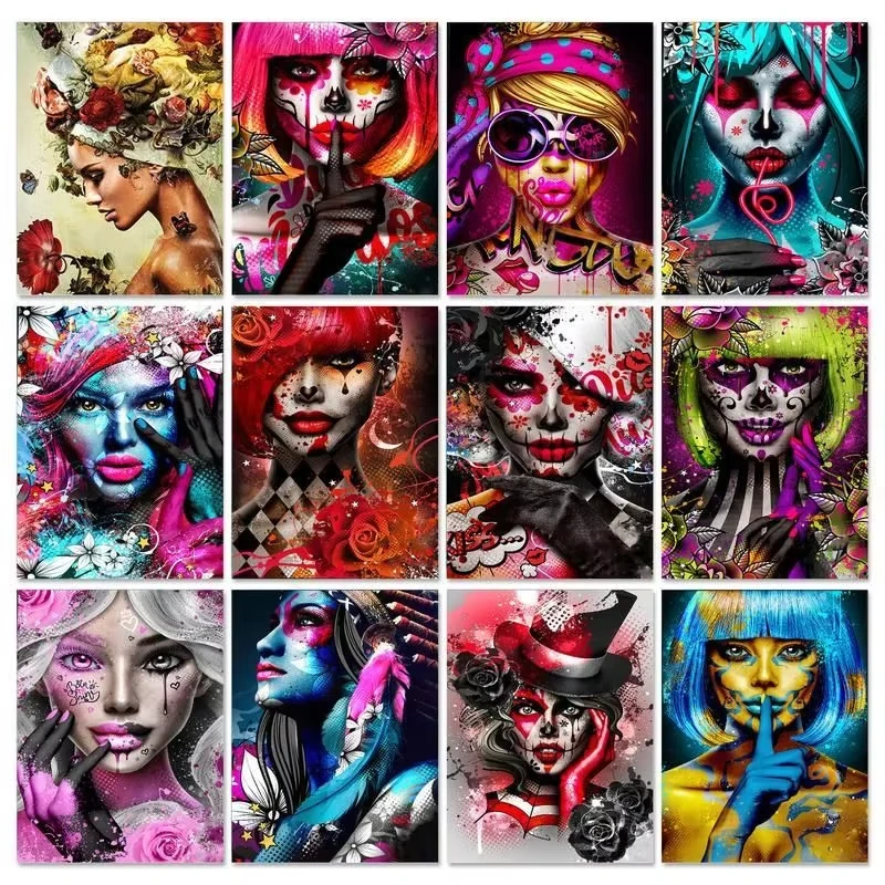 

Акриловая картина по номерам, женская фигурка, картина на холсте для взрослых, рисунок по номерам, искусство, домашний декор, подарки «сделай сам»