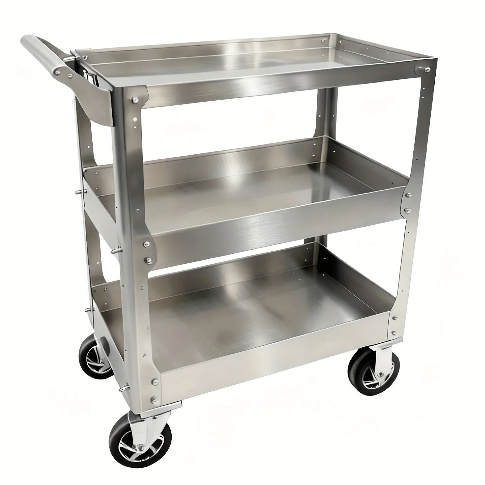 

3 Tier Rolling Tool Cart, 330 Lbs Capacity, 3 Shelves Steel Utility Cart for Garage, Workshop, Warehouse & Repair Shop