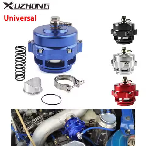 High Quality Universal 50mm Turbo Blow Off Valve V-Band With Weld On Aluminum Flange Turbocharge Pipe Black/Blue/Red/Silver