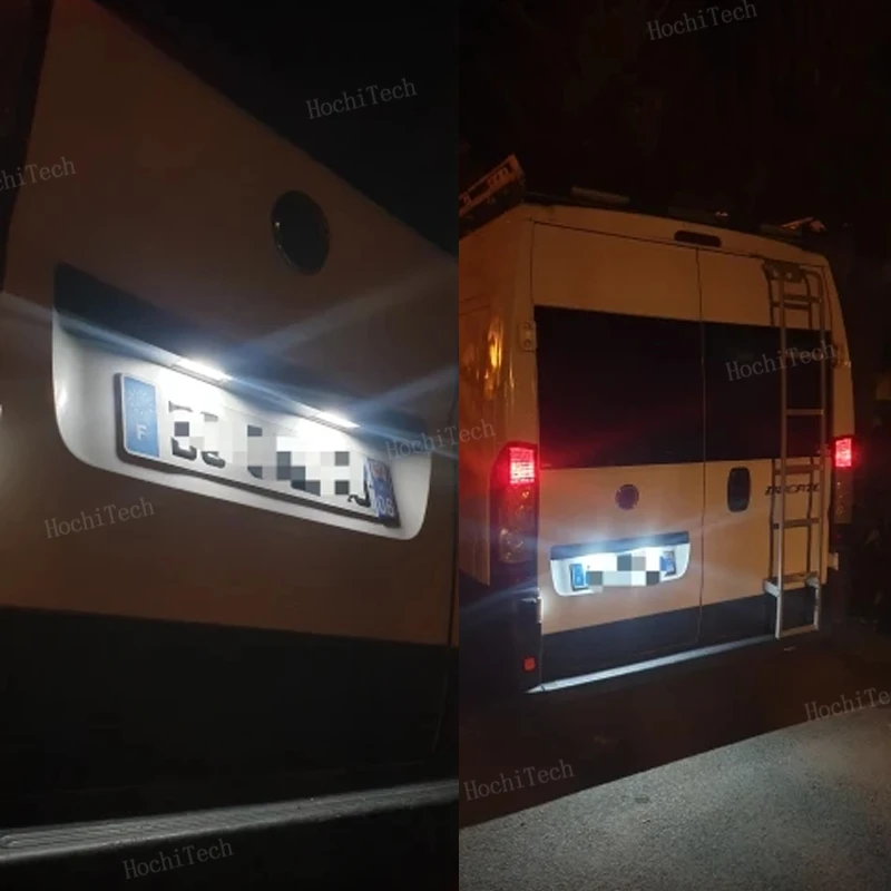 12V License Number Plate Light Lamp White Light Fit For Fiat Ducato Bus Box Peugeot Boxer Bus Box Citroen Jumper Bus Box 2006-20