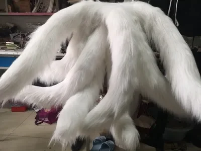 Game LOL Cosplay Costumes Fox LOL Ahri Nine Tailed Upgraded Transform-model Tail Cosplay White 2 Sizes