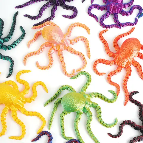 3d Gedrukt Octopus Beeldje-Realistisch Oceaandecor, Trendy Speelgoed, Creatief Geschenkmodel