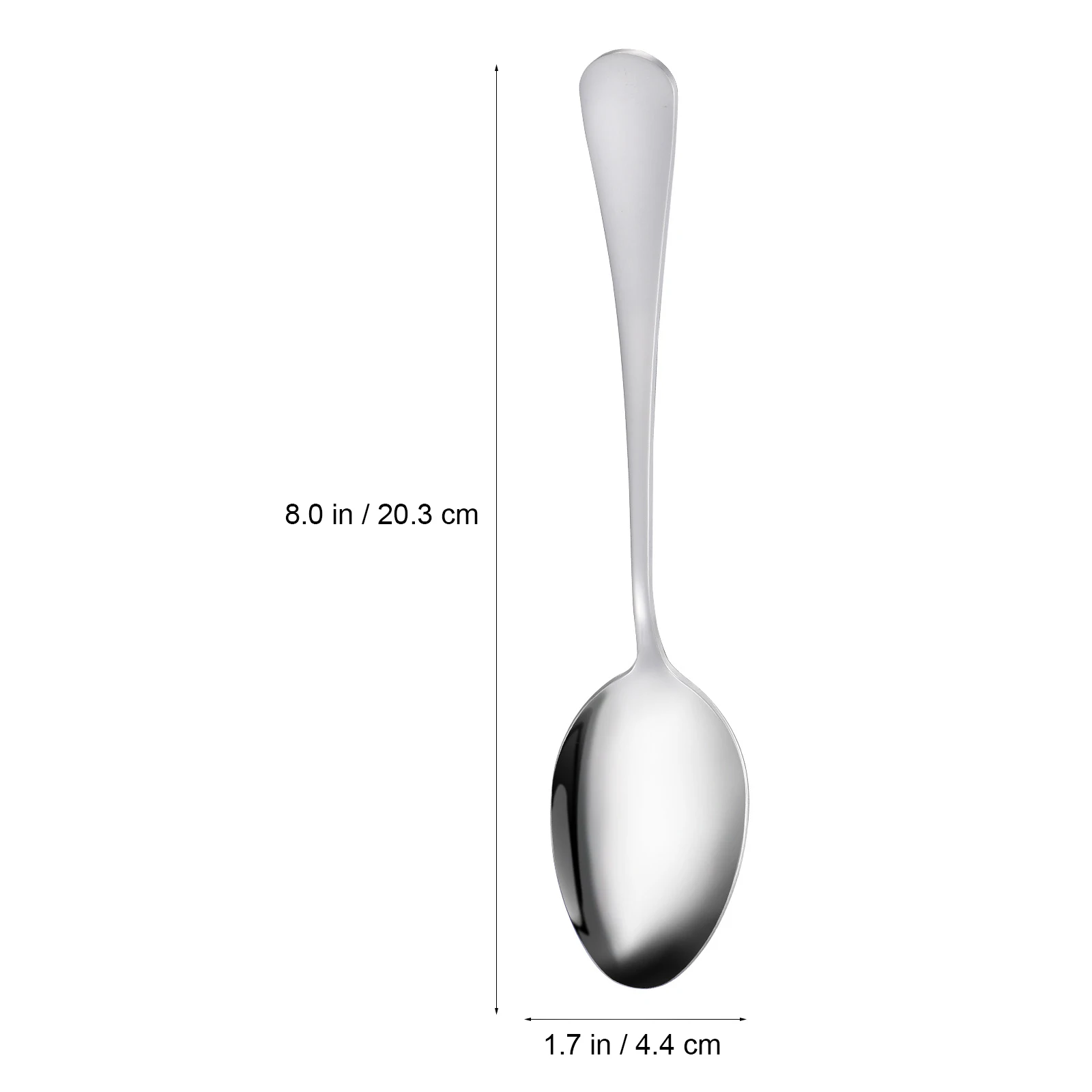 

6pcs Stainless Steel Soup Ergonomic Compact Serving Spoons Wear Resistant Lightweight Dishwasher Safe For Home Kitchen Hotel