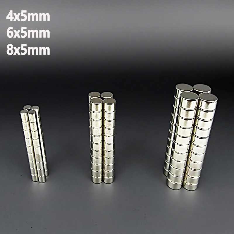 10-200pcs 라운드 자석 4x5 6x5 8x5mm 냉장고 사무실 차고 도구 공예 주방 냉장고 화이트 보드 4*5 6*5 8*5mm 액세서리