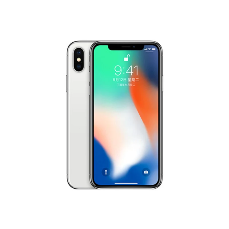 هاتف Apple iphone X 4g الذكي 5.8 بوصة 2436x1125 شاشة ROM 64GB 256GB 12MP كاميرا GPS جميع الألوان هاتف مستعمل