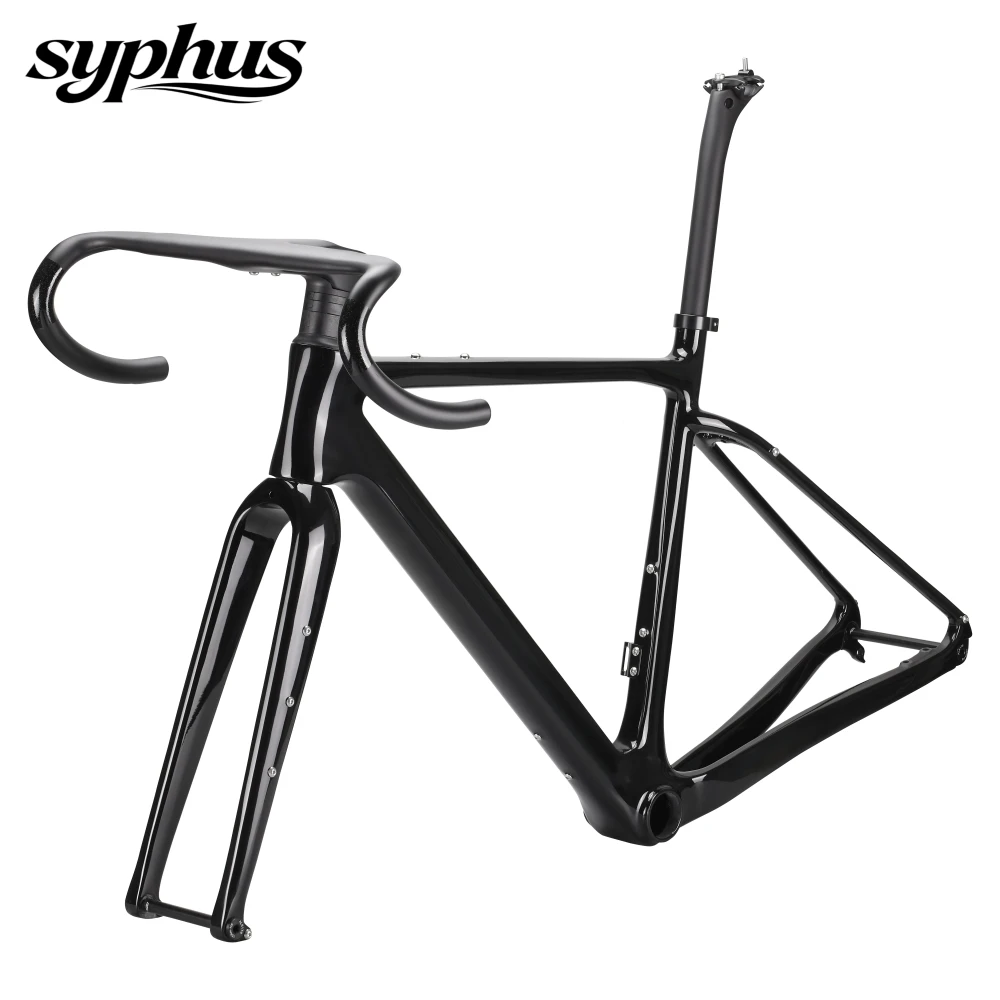 

700x45C carbon fiber gravel frame BB386 bottom bracket Disc Brake all-terrain carbon fiber frame custom paint available