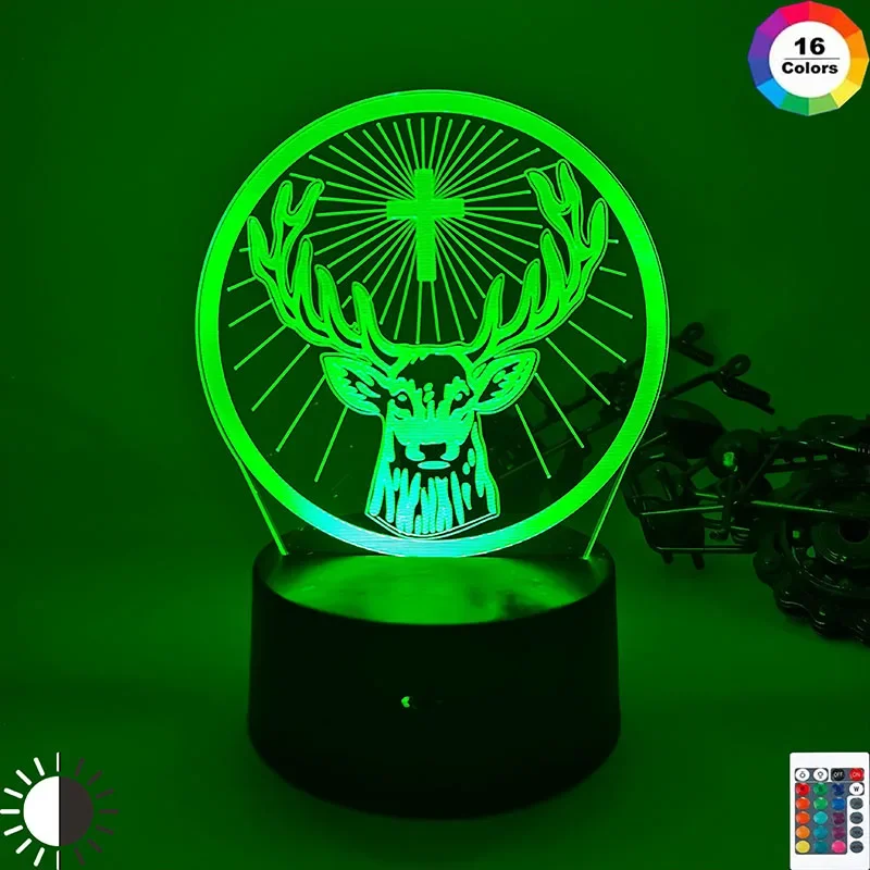 Led Night Light Lamp Jagermeister 16 Colors Changing Touch Sensor Usb and Battery Powered Nightlight for Bar Table Lamp