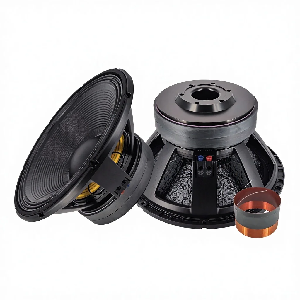 Active 18-Inch Subwoofer Speaker 280mm Dual Magnets 125mm Voice Coil 8 Ohm Double Spider Screws For Stage Audio System