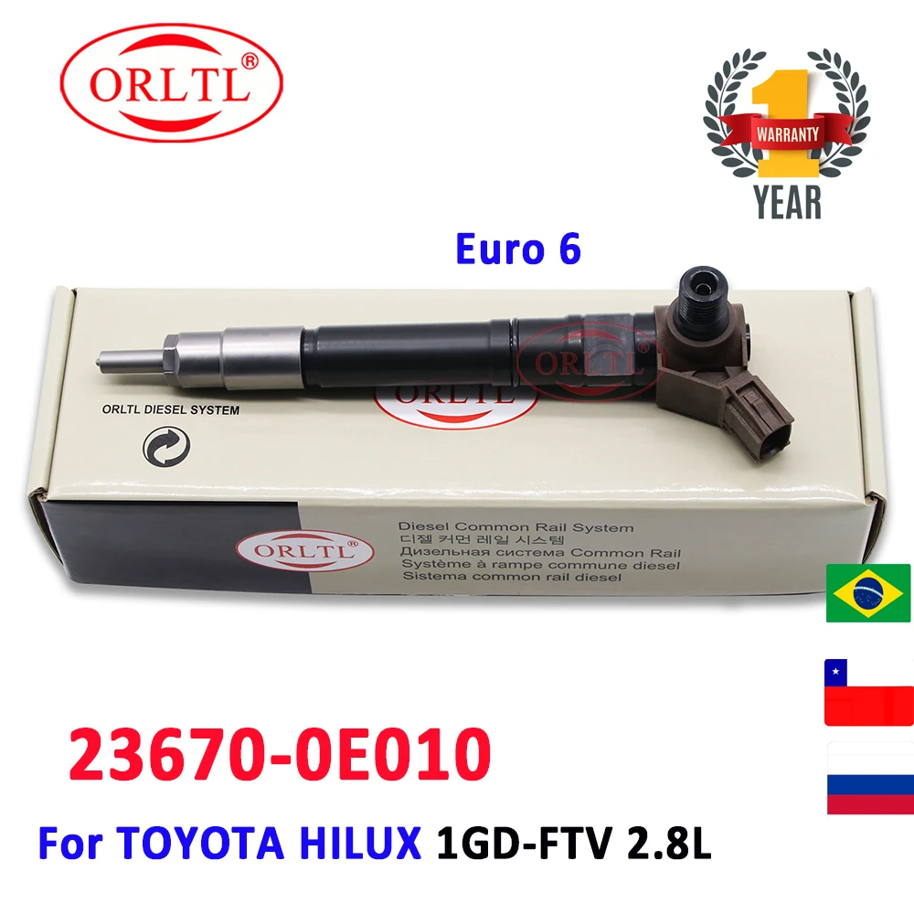 ORLTL 23670-0E010 NEW DIESEL FUEL INJECTOR 23670-19015 23670-11010 23670-09420 295700-0150 295700-0160 For TOYOTA 295700-0520