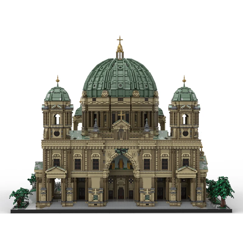 Moc 2024 New Architecture Berlin Cathedral Modular Model Kit Iconic Landmark Diy Building Blocks Bricks Toys for Children Gifts