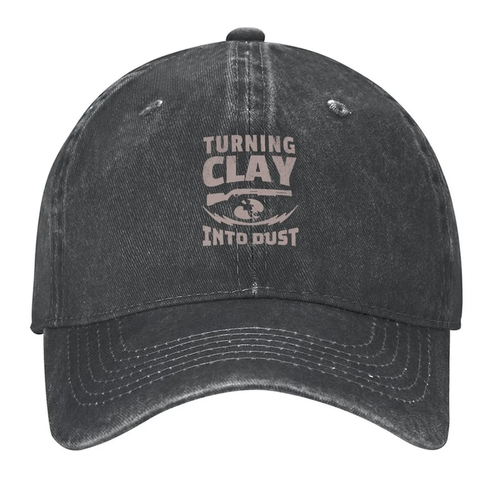 

Turning Clay Into Dust Skeet Shooting Trap Shooting Clay Pigeon Retro Vintage Style Baseball Cap Hat Beach Golf Men Women's