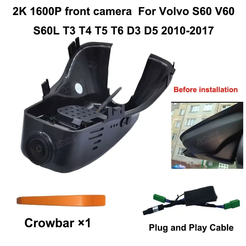 Voor Volvo S60 V60 S60 LT5 T6 T8 2010 2011 2012 2013 2024 2015 2016 2017-2020 2021 2022 2023 2024 2025 4K Wifi Auto DVR Dash Cam