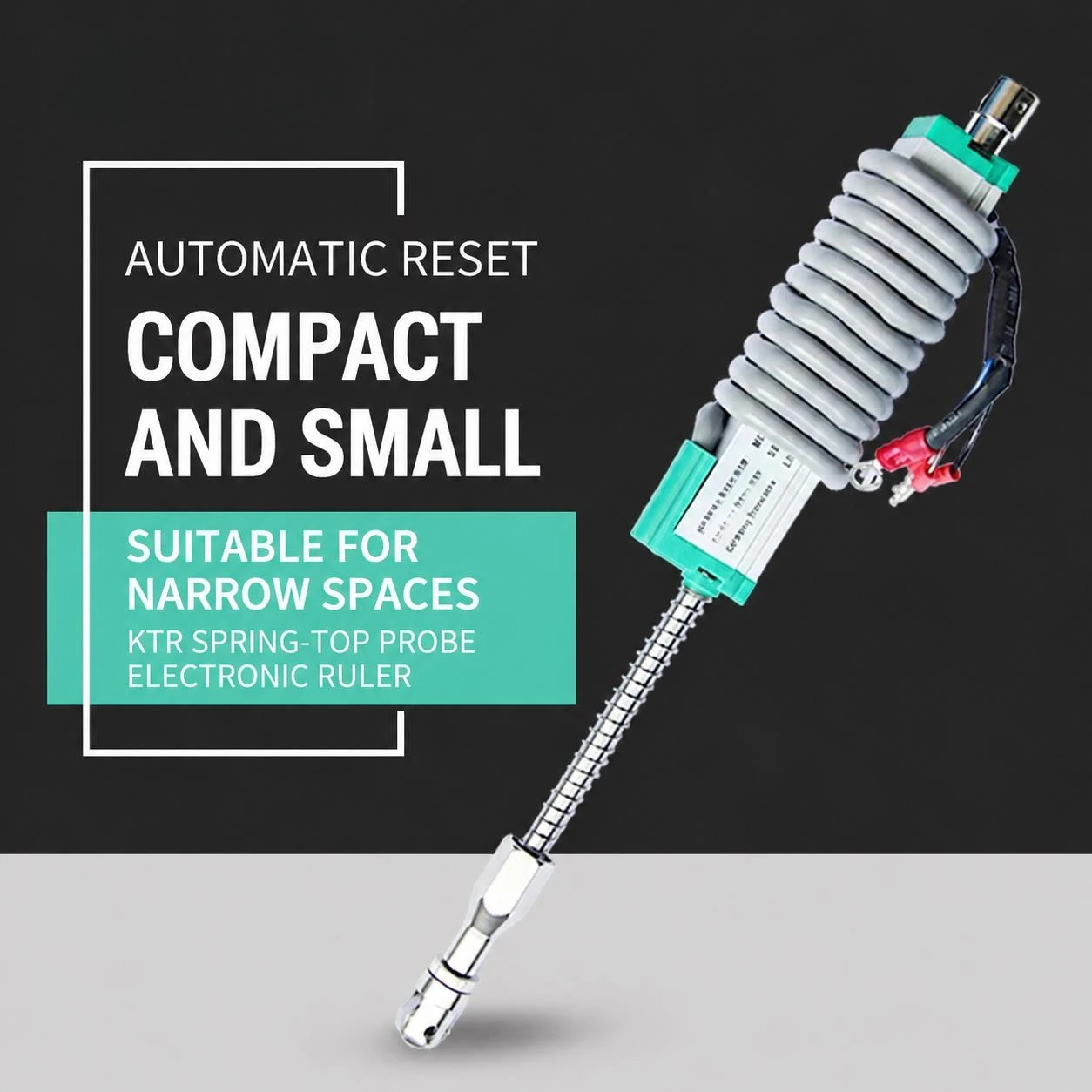 KTR 10 25 50 75 100mm Linear Displacement Sensor Automatic Reset Electronic Ruler Miniature Spring Displacement Transducer