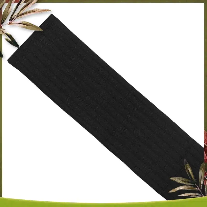 A08P-3X เข็มขัดนุ่มโซ่คาราเต้เทควันโดศิลปะการต่อสู้สีดํา