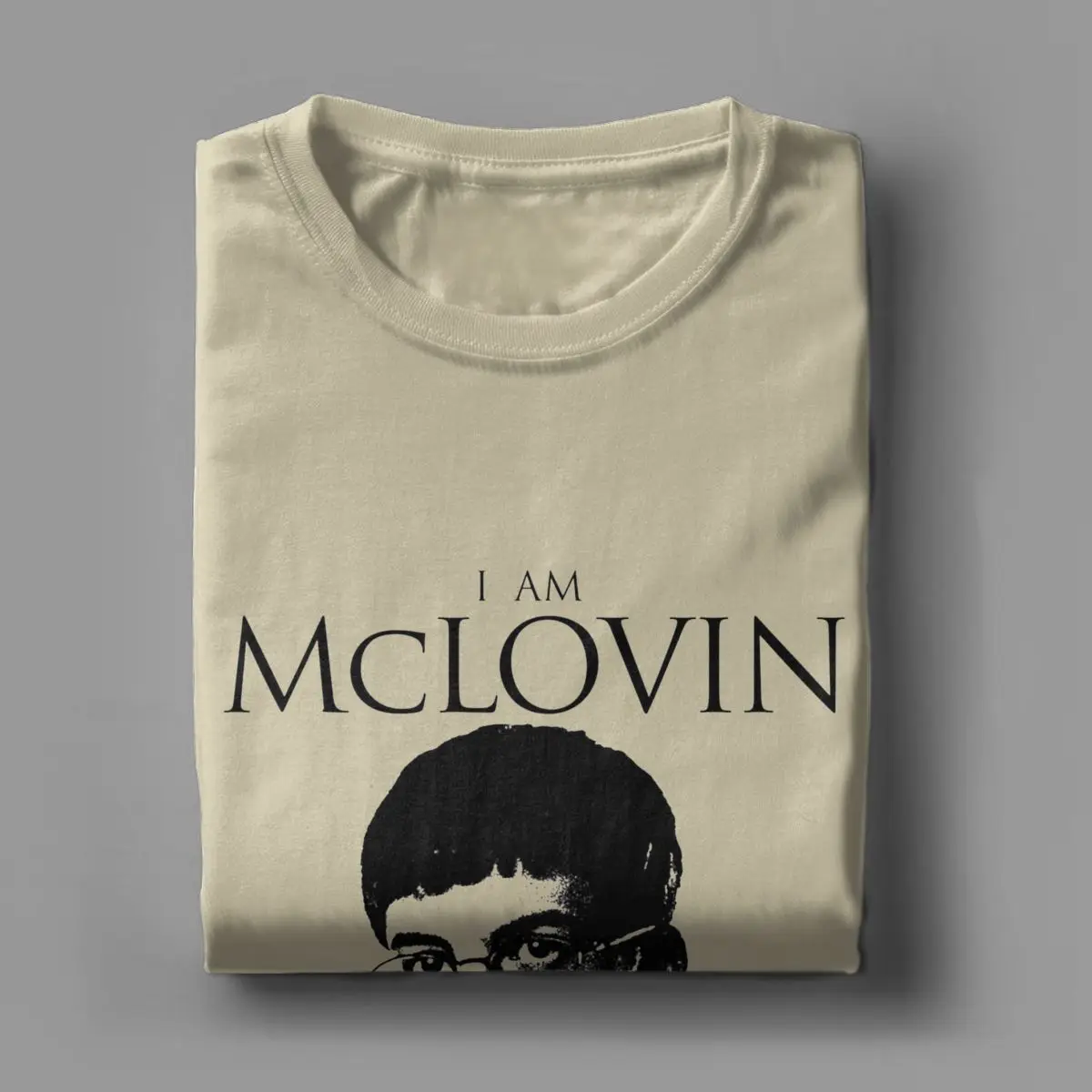 メンズ半袖Tシャツ,綿100%,プリント服,スーパーバッド,i am mclovin,ラウンドネック,ノベルティ